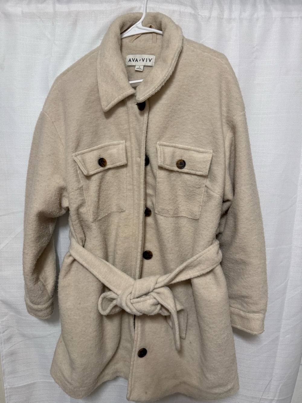Ava & Viv Cream Trucker Jacket